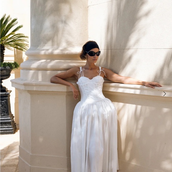 For Love & Lemons wedding: Antoinette Taffeta Gown